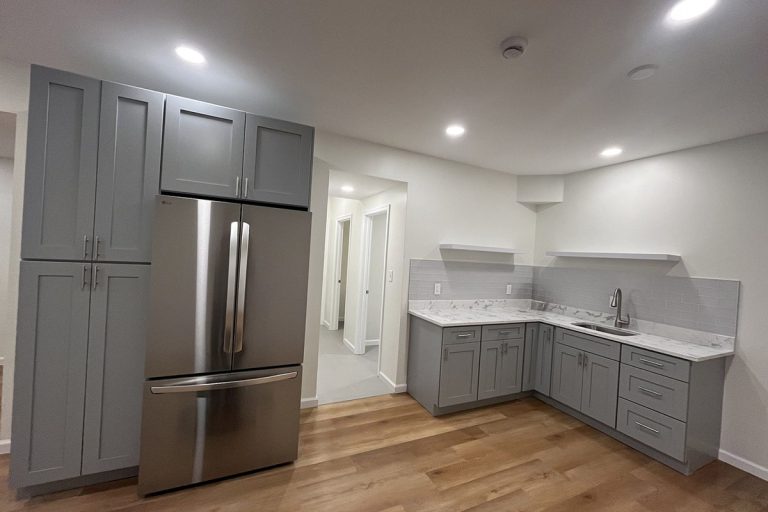 Kitchen in remodeled basement in Northern Virginia